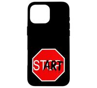 Carcasa para iPhone 16 Pro MAX Stop Start Graffiti Design Statement Motivation Gym