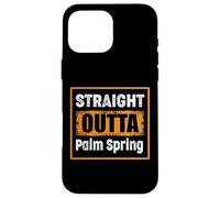 Carcasa para iPhone 16 Pro MAX Straight Outta Palm Spring USA Retro Envejecido Vintage