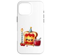 Carcasa para iPhone 16 Pro MAX Sudadera con Comida para Celebrar la Fiesta Kawaii Toast Jam