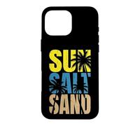 Carcasa para iPhone 16 Pro MAX Sun Salt Sand - Viaje Familiar a la Playa Palmeras Playa de Vacaciones