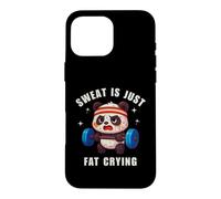 Carcasa para iPhone 16 Pro MAX Sweat Is Just Fat Crying Panda Gym Workout