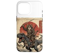 Carcasa para iPhone 16 Pro MAX T-Rex Dinosaurio Gato Japonés Puesta de Sol Dino Japón