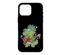 Carcasa para iPhone 16 Pro MAX T-Rex Tocando Rock Guitar