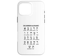Carcasa para iPhone 16 Pro MAX Tabla de apuestas de Aleph para Aprender Idiomas Yiddish del Alfabeto Hebreo