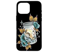 Carcasa para iPhone 16 Pro MAX Tarro de Cristal con Forma de Calavera de Animales