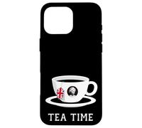 Carcasa para iPhone 16 Pro MAX Tea Time Queen Elizabeth II UK Memoriam 1926-2022 - Copa de té