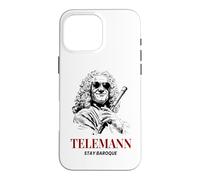 Carcasa para iPhone 16 Pro MAX Telemann Stay Baroque Funny Compositor de música clásica