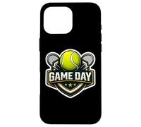 Carcasa para iPhone 16 Pro MAX Tenis Game Day Fan Lover Lindo Jugador Entrenador Espectador Cita
