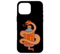 Carcasa para iPhone 16 Pro MAX Tequila Mezcal Serpiente Gusano Dia De Los Muertos Día De Los Muertos