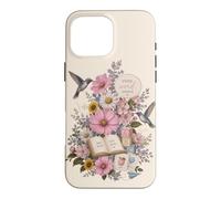 Carcasa para iPhone 16 Pro MAX Terapia del Habla Floral Maestro colibrí Aula ABC