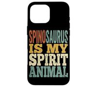 Carcasa para iPhone 16 Pro MAX Texto Retro de Spinosaurus Is My Spirit Animal