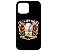 Carcasa para iPhone 16 Pro MAX That's My Son out There Orgulloso Baseball Dad Padre Mamá Mamá