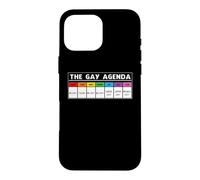 Carcasa para iPhone 16 Pro MAX The Gay Agenda LGBTQ Rainbow Gay LGBT Pride Month