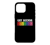 Carcasa para iPhone 16 Pro MAX The Gay Agenda LGBTQ Rainbow Gay LGBT Pride Month