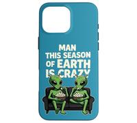 Carcasa para iPhone 16 Pro MAX This Season of Earth Is Crazy Aliens Popcorn Meme