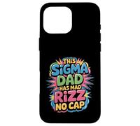 Carcasa para iPhone 16 Pro MAX This Sigma Dad Has Mad Rizz No Cap Argot de Memes -