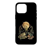 Carcasa para iPhone 16 Pro MAX Three Frogs Moon Vintage Amphibian Cottagecore Art
