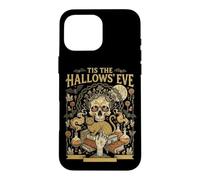 Carcasa para iPhone 16 Pro MAX Tis The Hallows' Eve Witchy Skull Cat Oculto Halloween