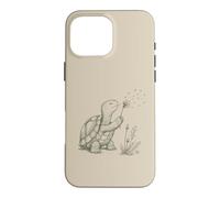 Carcasa para iPhone 16 Pro MAX Tortuga Lovers Soplando Diente de León Naturaleza Cottagecore Gráfico