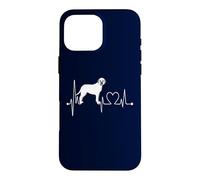 Carcasa para iPhone 16 Pro MAX TOSA Inu Dog My Heartbeat EKG Perros Mi Cardio