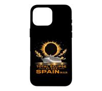 Carcasa para iPhone 16 Pro MAX Total Solar Eclipse Spain Sea 12 August 2026 Men Women Kids