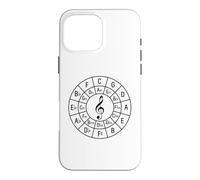 Carcasa para iPhone 16 Pro MAX Treble Clef Circle of Fifths - Camiseta de Regalo para músico