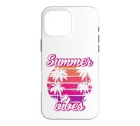 Carcasa para iPhone 16 Pro MAX Tropical Vibes Beach Sunset Palms Retro Summer Energy