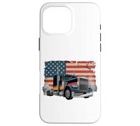 Carcasa para iPhone 16 Pro MAX Truck Driver Trucker Camiseta Hombre Papá Big Rig American