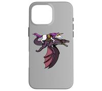 Carcasa para iPhone 16 Pro MAX Unicornio Monta Dragón Divertido Fantasía Mítico Niños Niñas