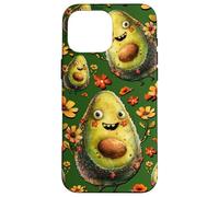 Carcasa para iPhone 16 Pro MAX Vegetable Pattern and Happy Face For Vegan Mom Cute Avocado