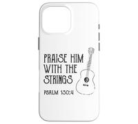 Carcasa para iPhone 16 Pro MAX Verso de la Biblia para guitarristas Cristianos