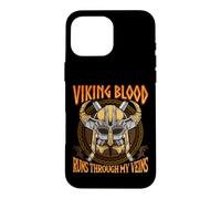 Carcasa para iPhone 16 Pro MAX Viking Blood Runs Through my Veins Norse Nordic Mythology