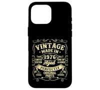 Carcasa para iPhone 16 Pro MAX Vintage 1976 Made Or Born In 1976 Original Parts Birthday