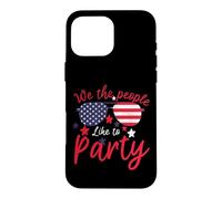 Carcasa para iPhone 16 Pro MAX Vintage American Flag 4th July We The People Like To Party