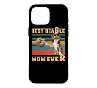 Carcasa para iPhone 16 Pro MAX Vintage Best Dog Mom Ever Funny Puppy Beagle for Mothers Day
