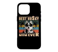 Carcasa para iPhone 16 Pro MAX Vintage Best Dog Mom Ever Siberian Husky For Mothers Day