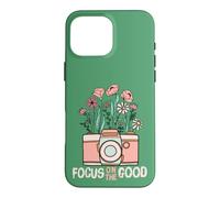 Carcasa para iPhone 16 Pro MAX Vintage Focus On The Good Wildflower Camera Happy Thoughts