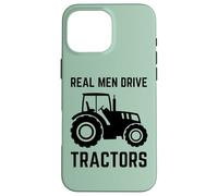 Carcasa para iPhone 16 Pro MAX Vintage Funny Saying Real Drive Tractor Men Driver