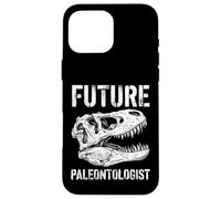 Carcasa para iPhone 16 Pro MAX Vintage Futuro Paleontólogo T Rex Cráneo Dinosaurio Fósil