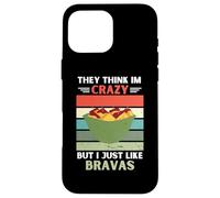 Carcasa para iPhone 16 Pro MAX Vintage Piensan Que Estoy Loco Pero Me Gusta Bravas Lover