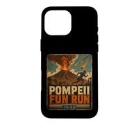 Carcasa para iPhone 16 Pro MAX Vintage Pompeya Diversión Run Antigua Roma Volcán Erupción Humor