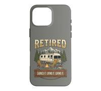 Carcasa para iPhone 16 Pro MAX Vintage Retired RV Camping Camper Fishing Outdoors