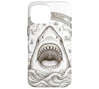 Carcasa para iPhone 16 Pro MAX Vintage Shark Compass Ocean Explorer - Mapa náutico