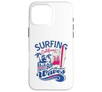 Carcasa para iPhone 16 Pro MAX Vintage Surfing California Baja Surf Company Olas