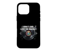 Carcasa para iPhone 16 Pro MAX Vinyl Record Collector Spin It Loud Love The Crackle