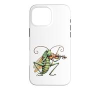 Carcasa para iPhone 16 Pro MAX Violinista Saltamontes músico Regalo para Hombres, Mujeres y niños