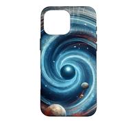 Carcasa para iPhone 16 Pro MAX Vórtice cósmico con Portal Agujero de Gusano Negro y Agujero Blanco
