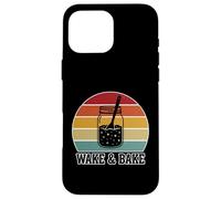 Carcasa para iPhone 16 Pro MAX Wake and Bake - Divertido diseño de panadería Retro para Hornear Masa Madre