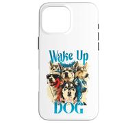 Carcasa para iPhone 16 Pro MAX Wake Up Dog Lover Canine Collage Pop Art Gráfico