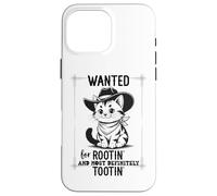 Carcasa para iPhone 16 Pro MAX Wanted for Rootin Most Definitely Tootin Cowboy Cat Farting